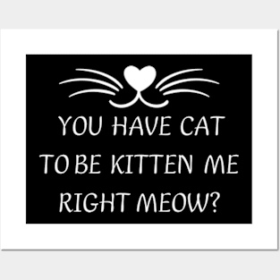 You Have Cat To Be Kitten Me Right Meow ? Posters and Art